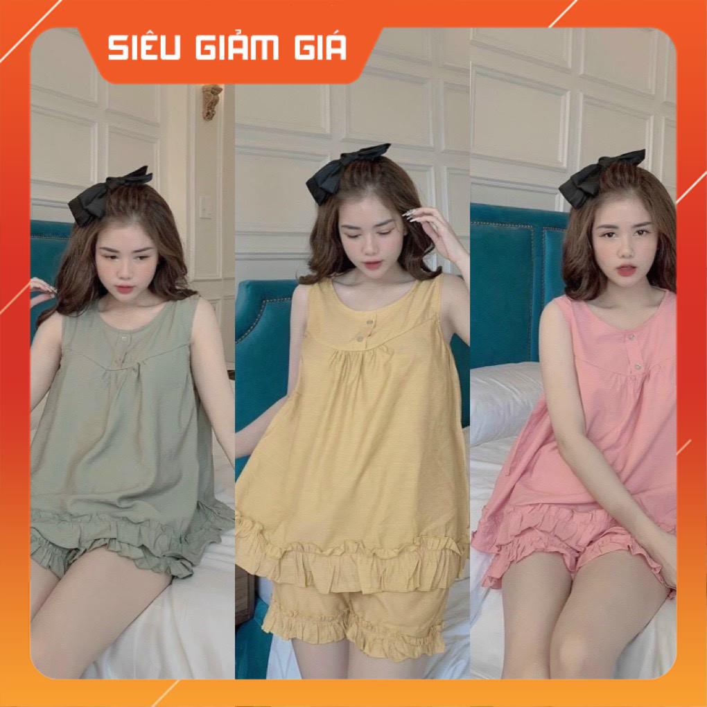 Đồ bầu mặc nhà bộ bầu sau sinh (ảnh thật cuối)❤️chất đũi hàn cao cấp siêu mát mềm❤️quần có chun chỉnh❤️freesize BBH06