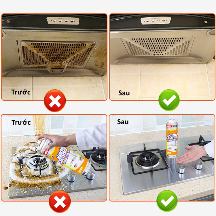 Bình xịt tẩy rửa SALE đa năng nhà bếp Kitchen Cleaner – Chai xịt bọt tuyết vệ sinh phòng tắm, đồ dùng nhà bếp GD024