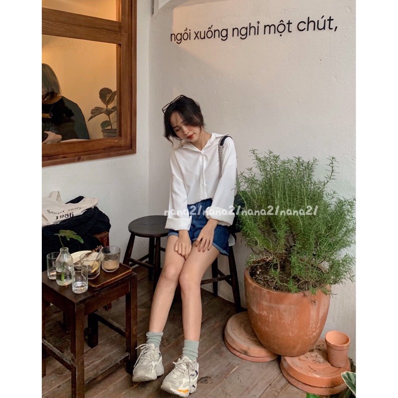 Sơ mi voan lụa dáng rộng