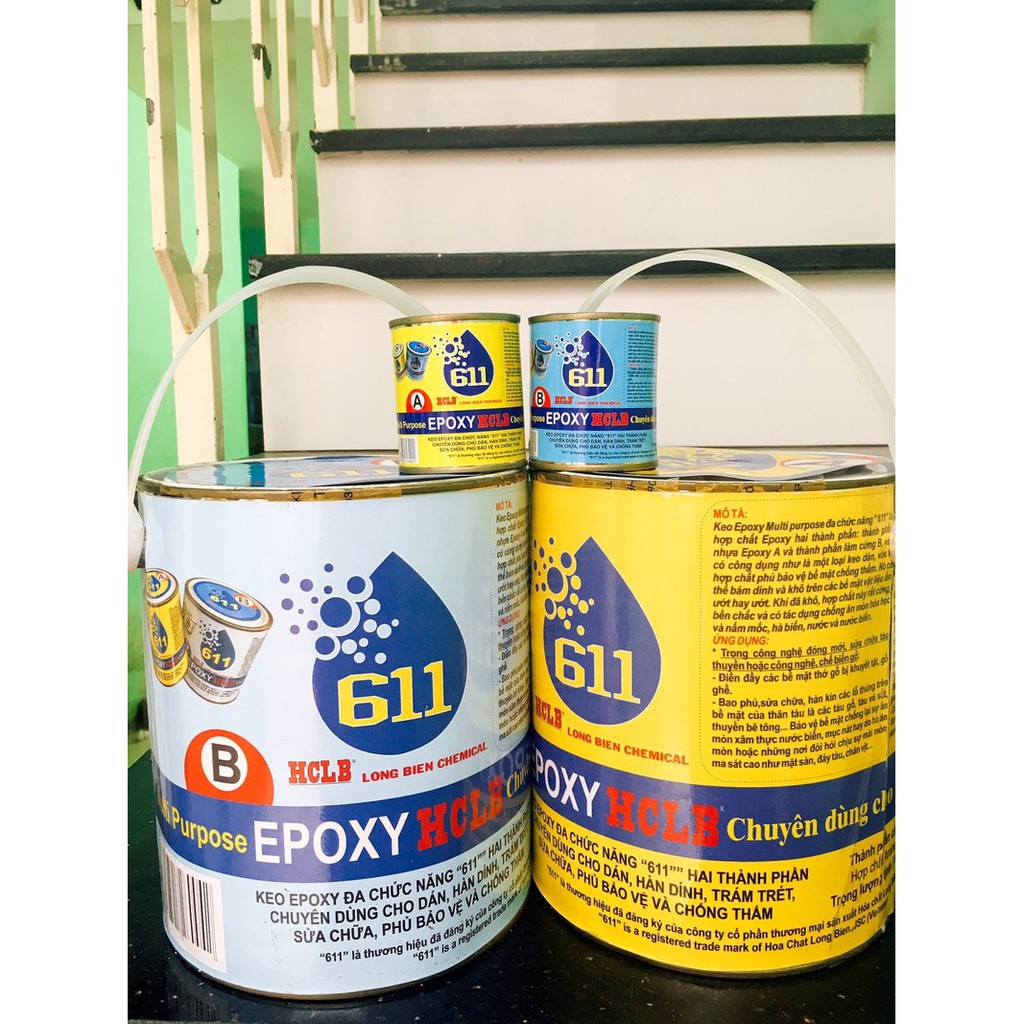 CHÍNH HÃNG Keo dán đa năng Epoxy  611, SIÊU CHẮC BỀN : Đá, Nhựa, Gỗ, Kim Loại ..