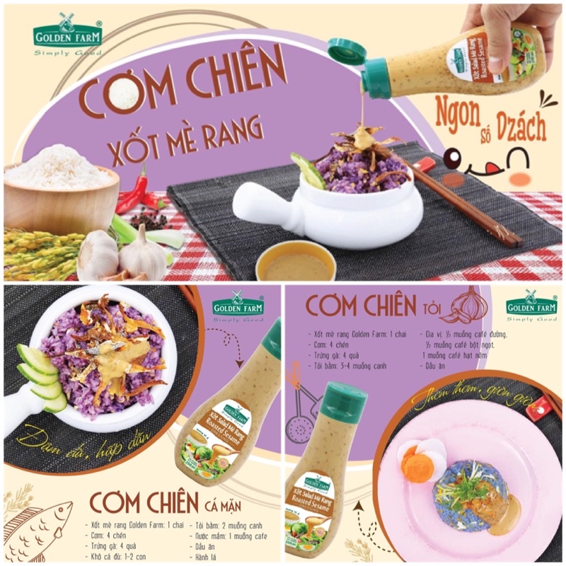 Xốt Salad đủ vị Golden Farm 250ml