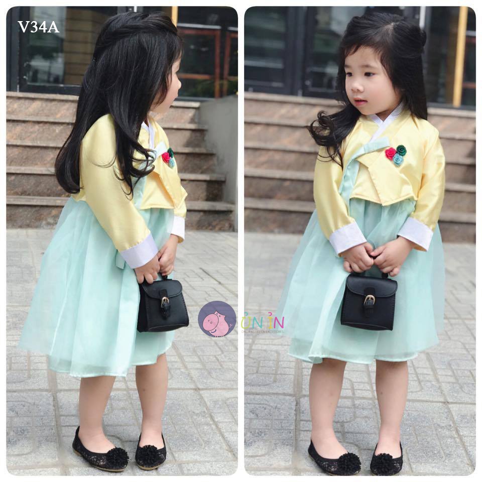 Đầm Hanbok Hàn Quốc cute cho bé - V34