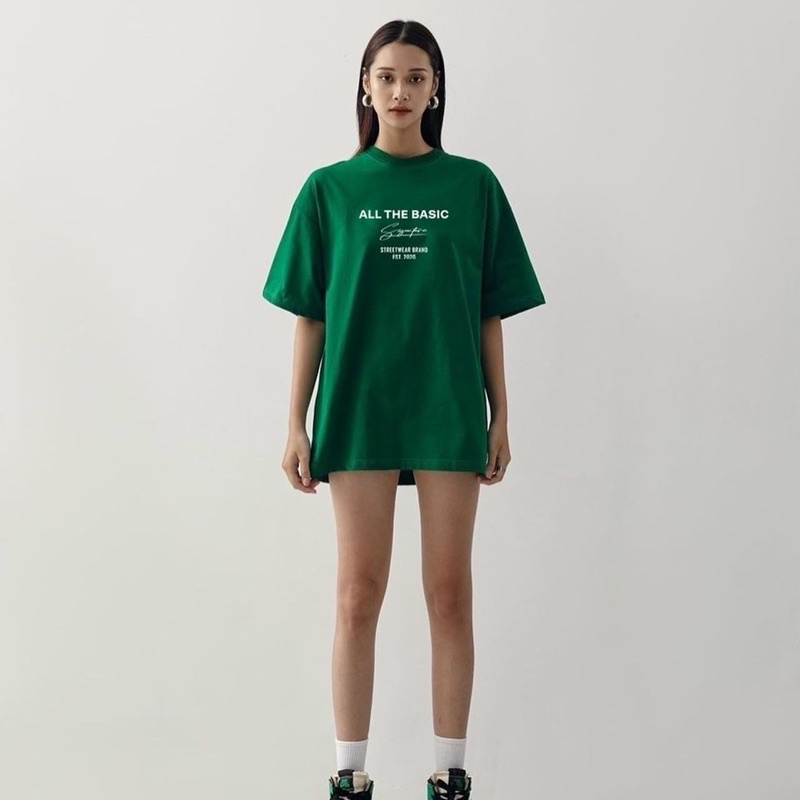 ÁO THUN TAY LỠ COTTON ALL THE BASIC FORM UNISEX NAM NỮ (kèm hình chụp thật)