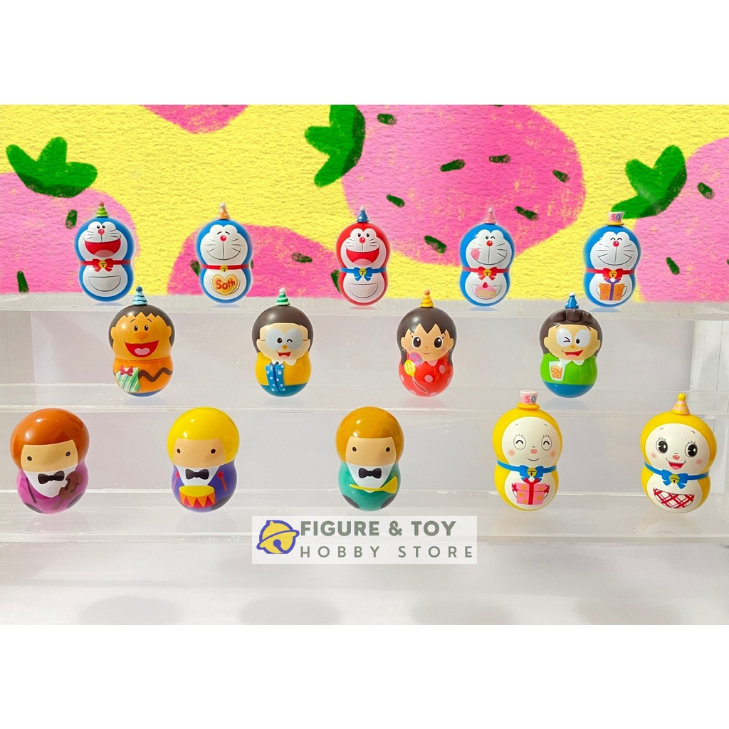 Đồ Chơi Doremon - Doraemon Lật Đật Bản Kỷ Niệm 50 năm - Chính Hãng Bandai Nhật Bản