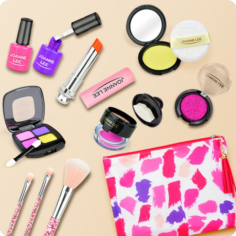 Bộ đồ chơi trang điểm màu hồng không độc hại cho bé gái