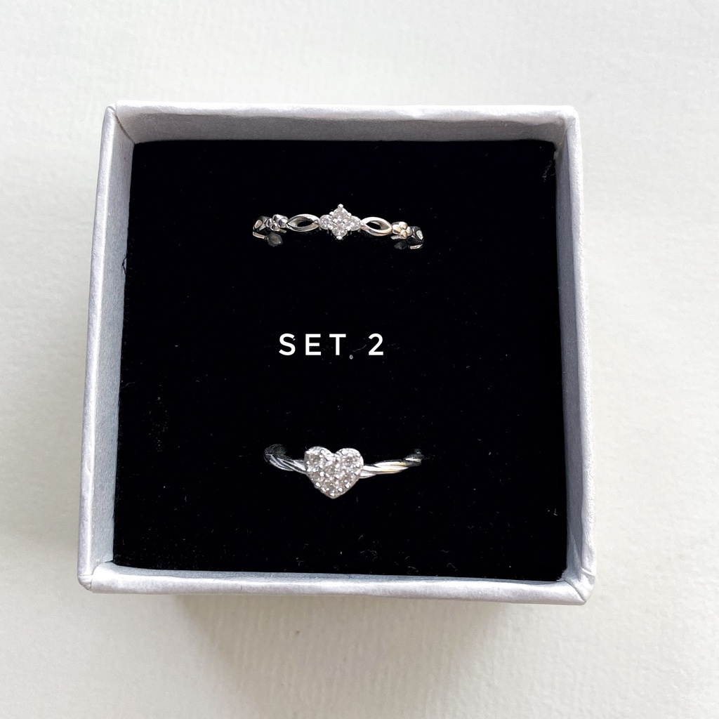 SET nhẫn bạc bạn thân gồm 2 chiếc Aura Silver
