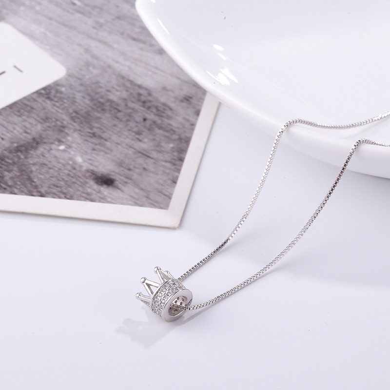 Dây chuyền bạc ATJ9081 mặt vương miện cao cấp, vòng cổ nữ Crown Necklace - ANTA Jewelry