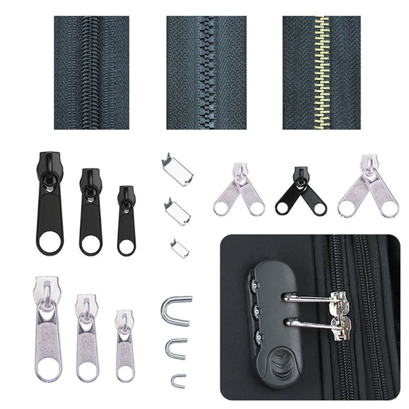 Set 85 Phụ Kiện Khóa Kéo Kim Loại Thay Thế Cho Quần Áo
