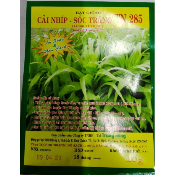 Hạt giống Rau Cải Nhíp - Gói 10 gram