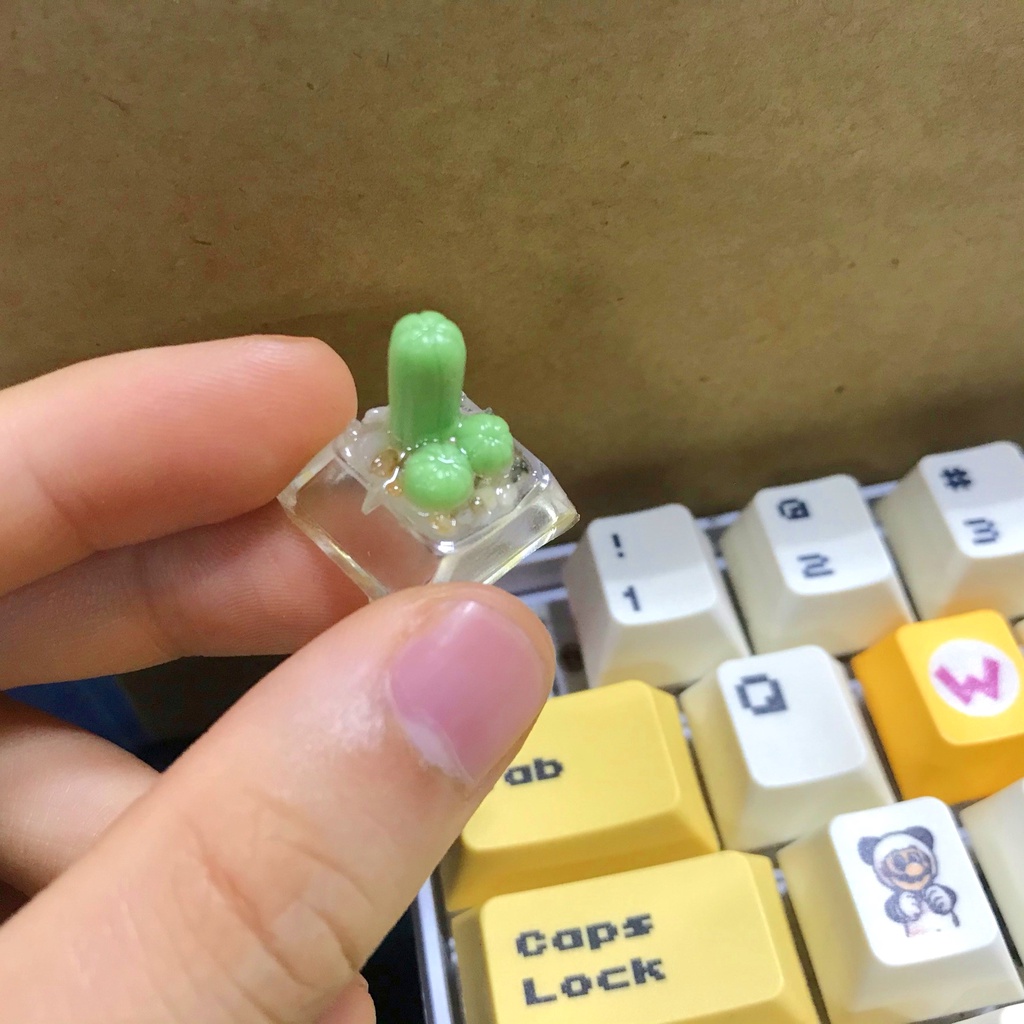 Keycap xương rồng cho bàn phím cơ, keycap handmade