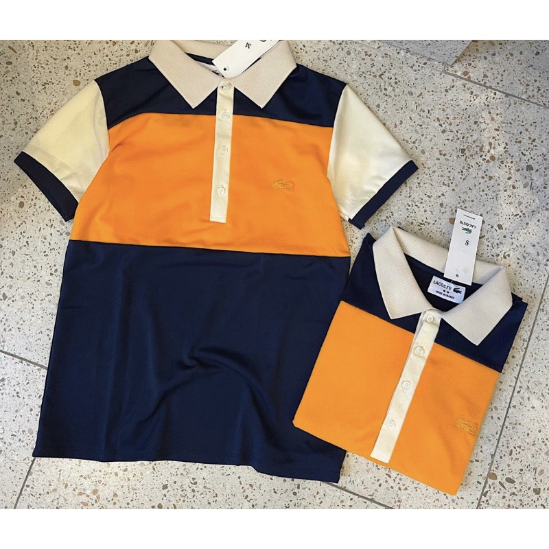 Áo  - Áo Phông Form Rộng Có Cổ Đen Cam