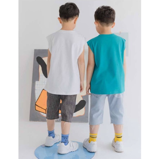Bộ Áo Thun Cotton + Quần Short 2 Món Thời Trang Mùa Hè Cho Bé trai 4 -15 Tuổi