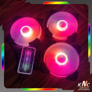 Quạt Tản Nhiệt Y1 Kích Thước 12cm Fan Led RGB Đồng Bộ Màu Hub Quạt Coolmoon, Hub Sync Mainboard