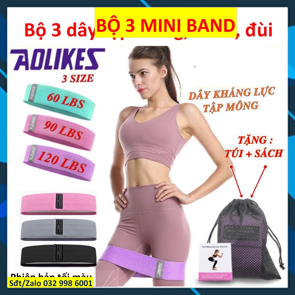 Dây kháng lực Super band Proesce tập gym Yoga Power band tập toàn thân 3602 Miniband Aolikes 3604 3601 ddcg