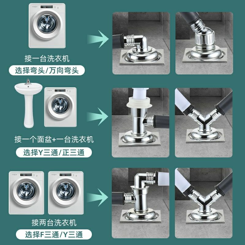 [Ống Thoát Nước Kết Nối Máy Giặt] Khớp Nối Đặc Biệt Đa Năng Hình Tee Khử Mùi Hôi Chống Dị Ứng Ngoài Trời