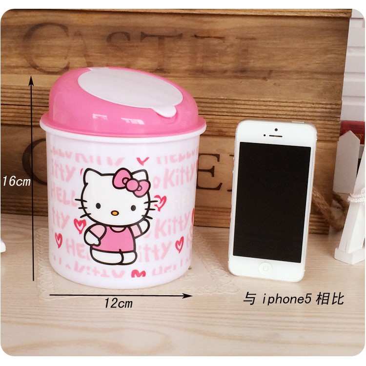 Thùng rác để bàn Hello Kitty set 2 chiếc