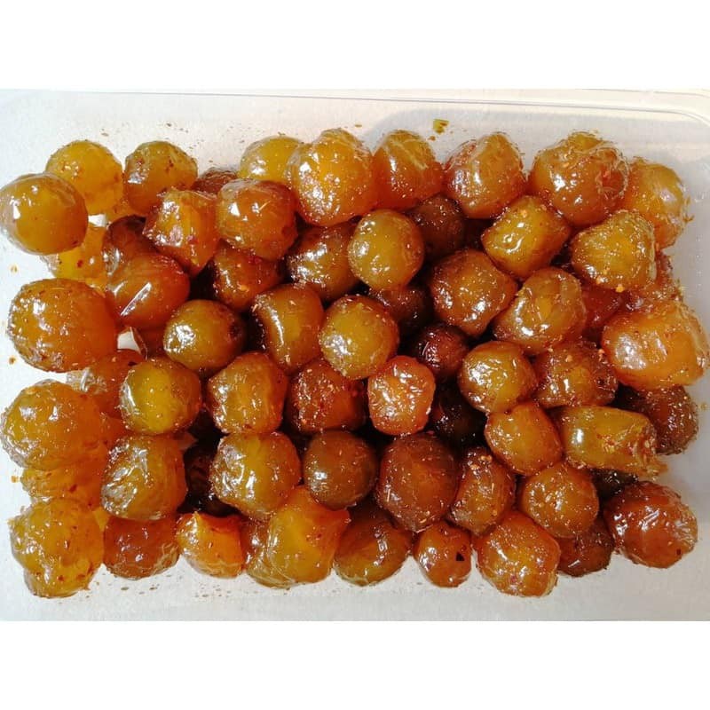 Ô mai mận cơm xào gừng hộp 500g date 12 tháng.