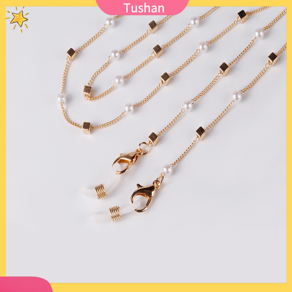 Dây xích gắn mắt kính xâu hạt cườm trang trí đẹp mắt chống mòn tiện lợi dùng trong các bữa tiệc