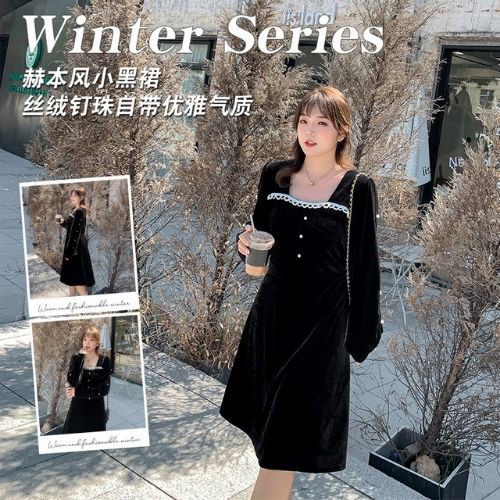 Đầm nhung bigsize cho nữ 60-110kg - sp của HANOI BIGSIZE | BigBuy360 - bigbuy360.vn