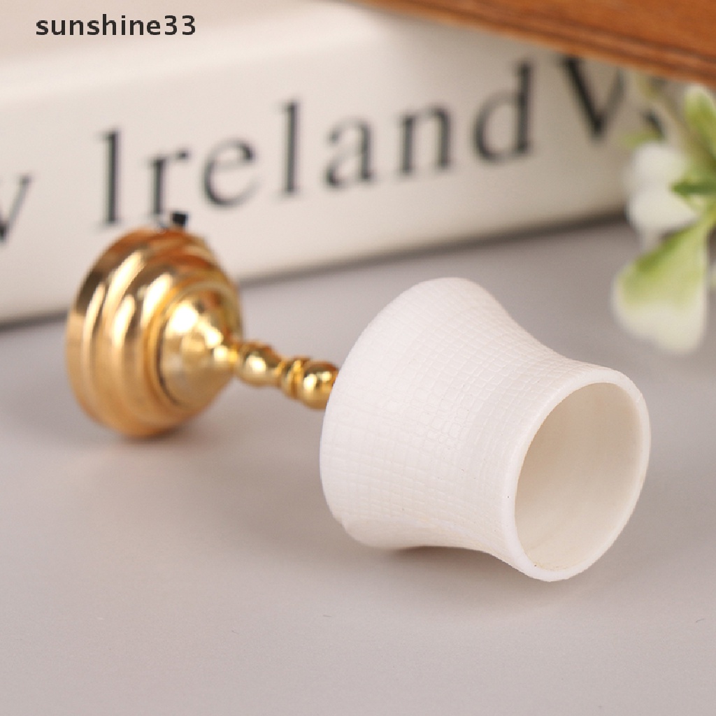 SU 1:12 Dollhouse Miniature Table Lamp LED Lamp Desk Lamp Bedroom Study Room Decor n