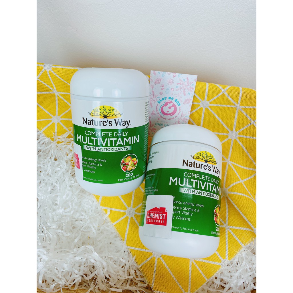[Có tem CHEMIST] Vitamin tổng hợp Nature’s Way Úc 200 viên - Xuất xứ Úc | BigBuy360 - bigbuy360.vn