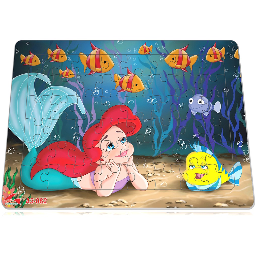 Bộ Tranh Xếp Hình 48 Mảnh Khổ A3 KT 36x26cm - Đồ chơi puzzle cho bé từ 3 tuổi