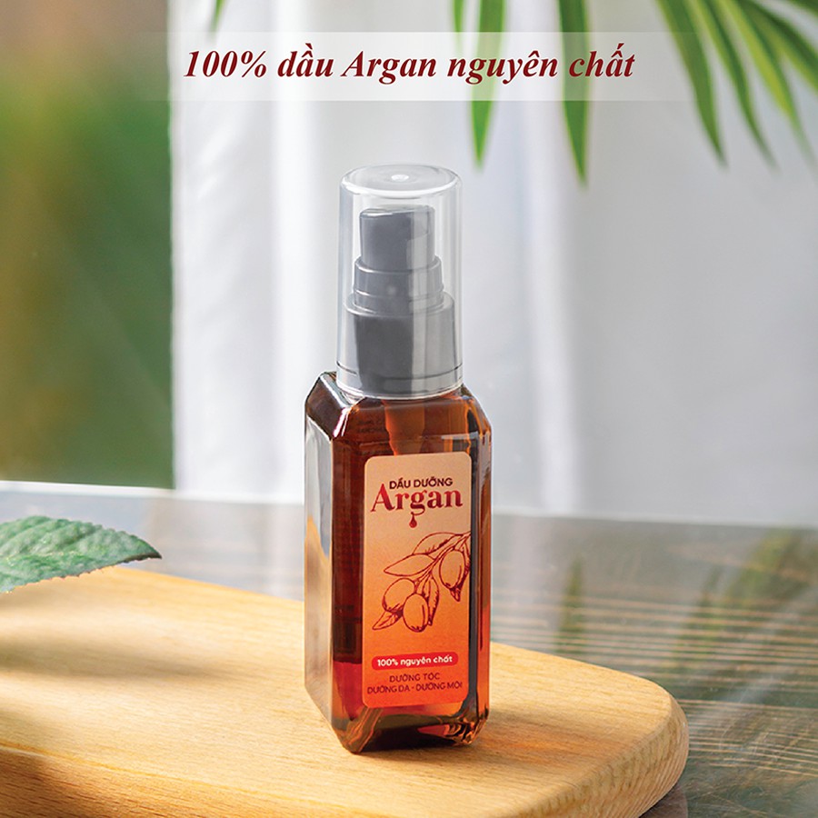 Dầu dưỡng tóc Argan nguyên chất 100% - Dầu dưỡng tóc chắc khỏe, dưỡng tóc mềm mại và suôn mượt tự nhiên