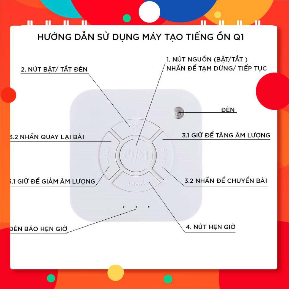 Máy Tạo Tiếng Ồn Trắng Giúp Bé Ngủ Ngon-VUÔNG - Dùng Kèm Với Bộ Sản Phẩm: Nhộng Chũn , Quấn Chũn