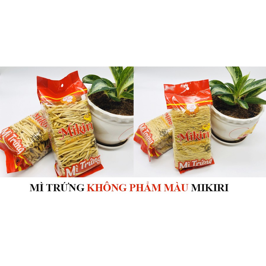 Mì Trứng Cao Cấp Mikiri Mỳ Sợi Dẹp Sợi Tròn 320gr