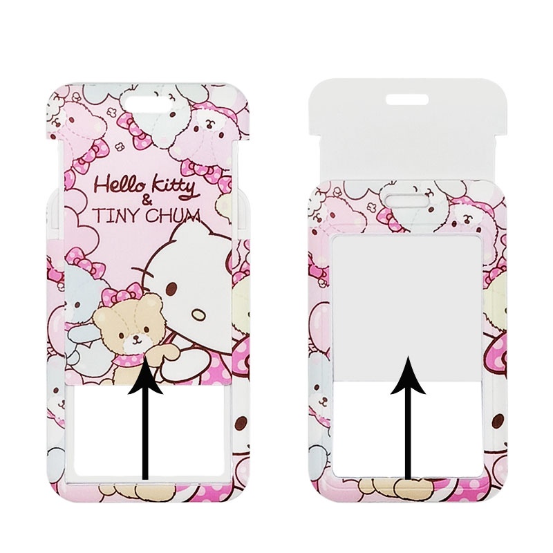 Dây Đeo Cổ Gắn Điện Thoại Di Động/Thẻ ID/Móc Khóa Kiểu Hoạt Hình Hello Kitty Màu Sáng Dễ Thương