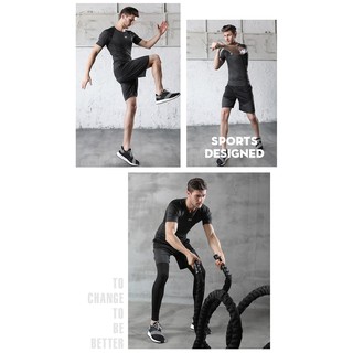 Set quần áo thể thao nam 💖 𝑭𝑹𝑬𝑬𝑺𝑯𝑰𝑷 💖 Bộ đồ tập Gym thể hình cho nam co giãn PRO Combat