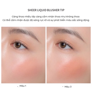 má hồng dạng lỏng 3CE Sheer Liquid Blusher