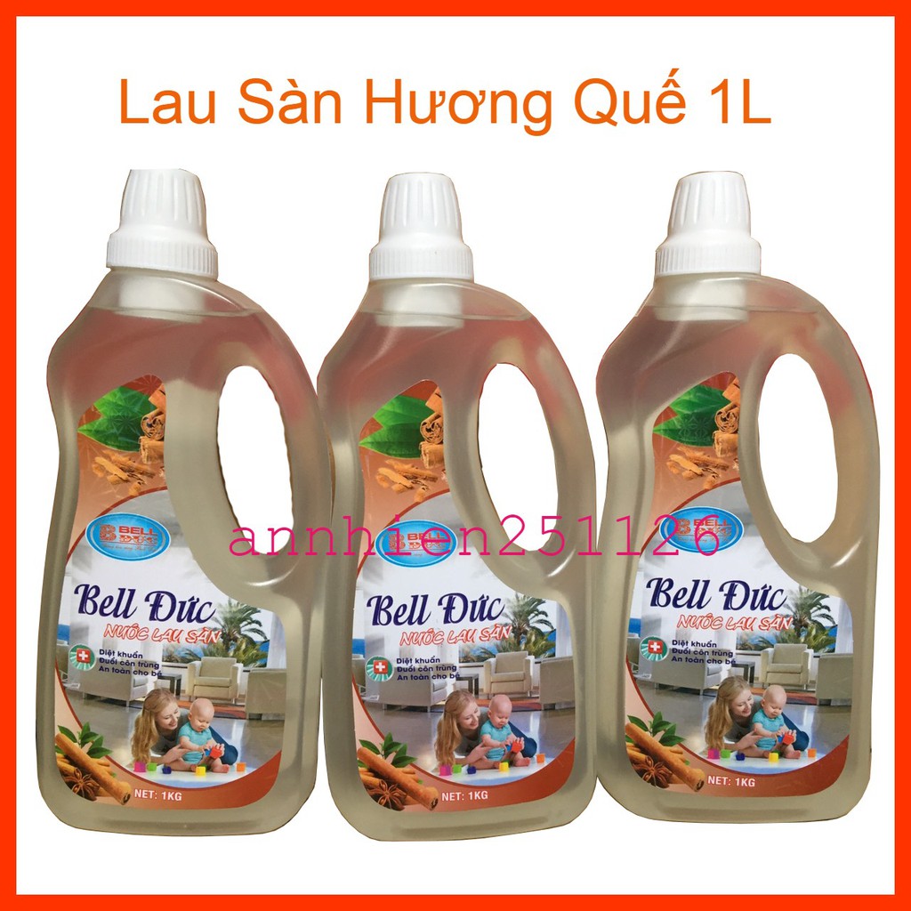 [CHỐNG MUỖI] Nước Lau Sàn Tinh Dầu Quế, Bưởi, Ly, Nhài Bell Đức 1L