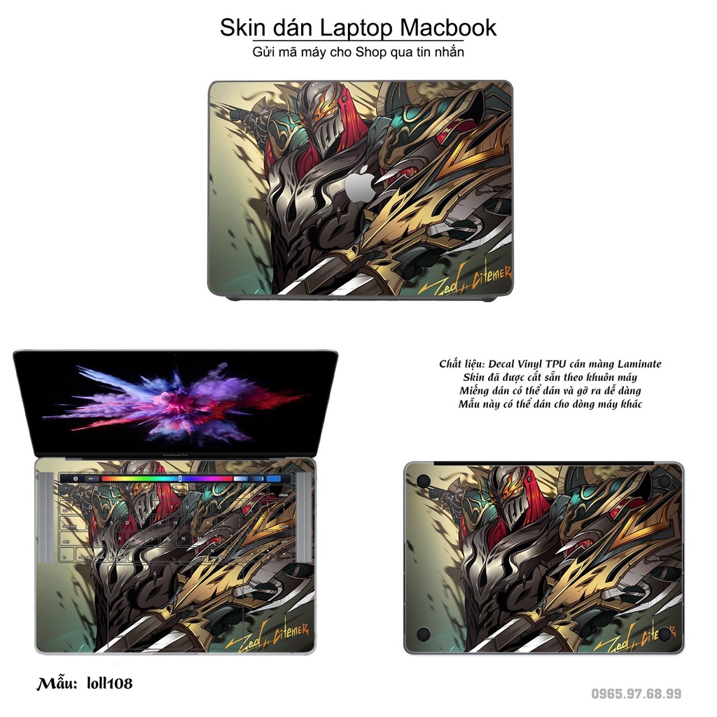 Skin dán Macbook mẫu Liên Minh Huyền Thoại (đã cắt sẵn, inbox mã máy cho shop)