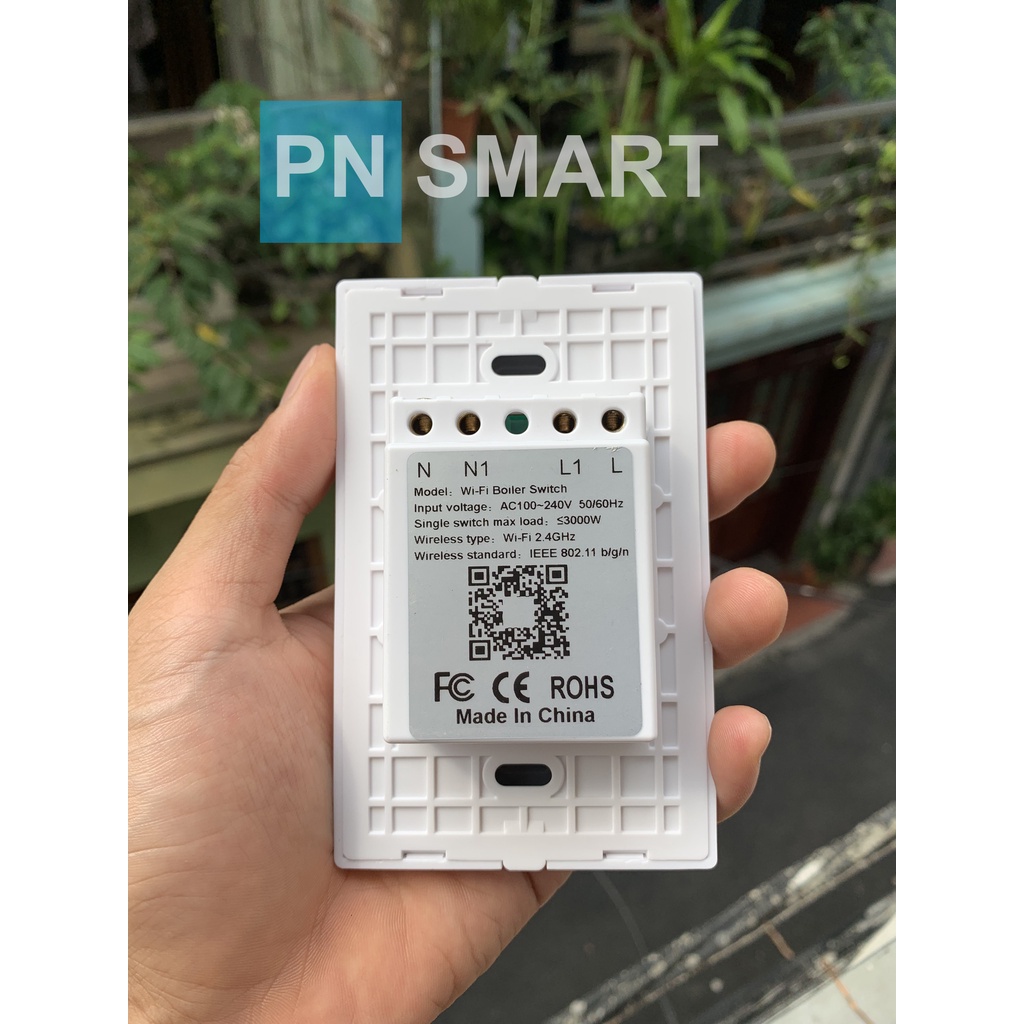 Công Tắc Thông Minh 20A Wifi Tuya Dùng Cho Bình Nóng Lạnh Công Suất Cao 4400W