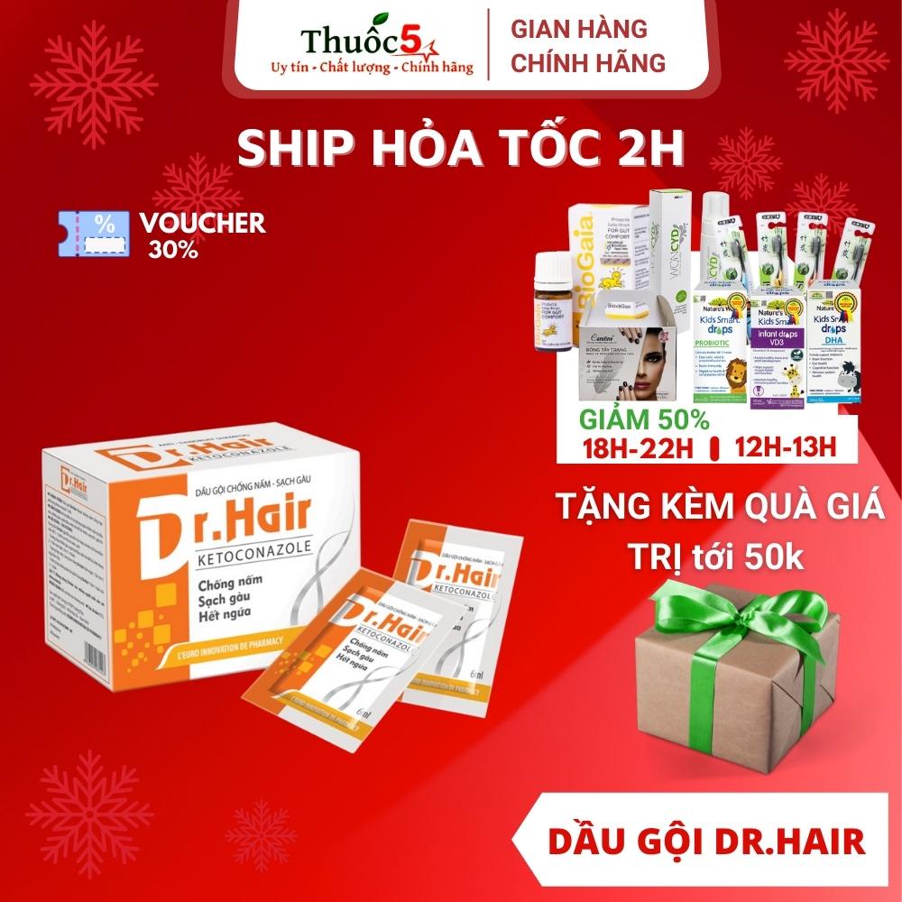 [GIÁ GỐC] Dr.Hair Dầu Gội giúp làm sạch gàu ngừa rụng tóc - Hộp 30 gói