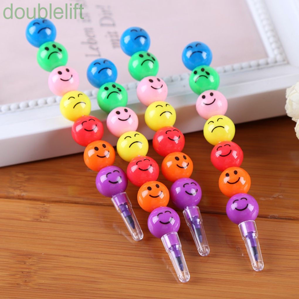 Bút chì sáp 7 màu họa tiết hoạt hình dễ thương cho bé