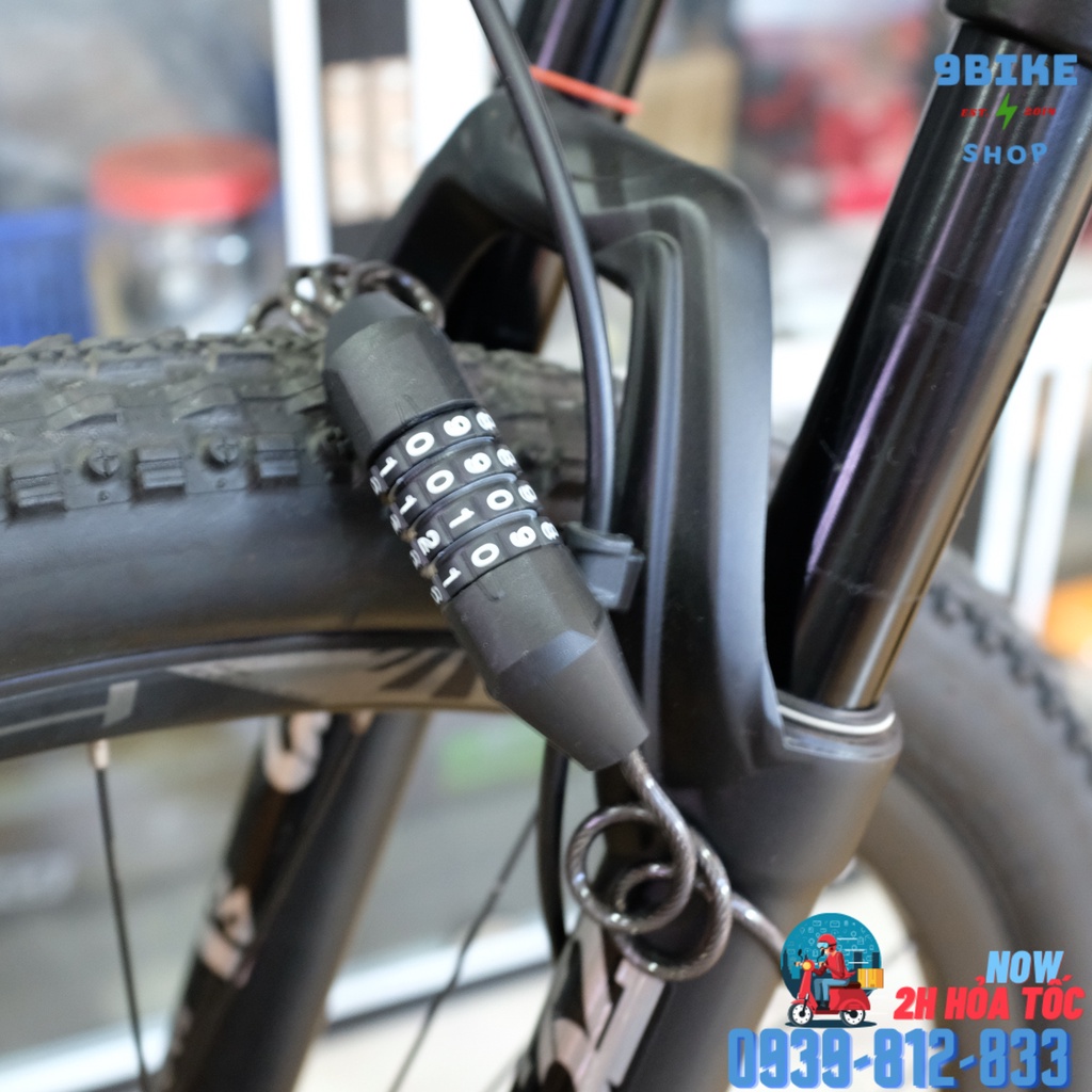 Khóa mini 4 số lõi thép chống cắt,khóa xe đạp,khóa nón bảo hiểm Jinjang