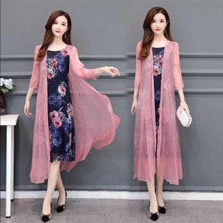 Áo Khoác Voan Dáng Dài Thời Trang Dành Cho Nữ