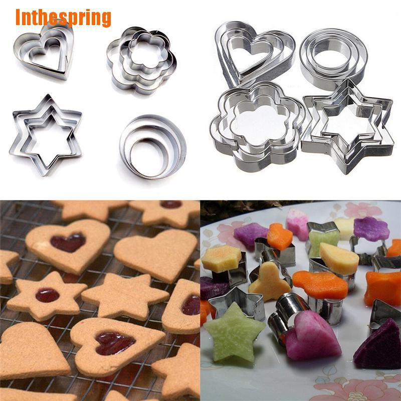 Bộ 12 Khuôn Cắt Bánh Quy Bằng Thép Không Gỉ /