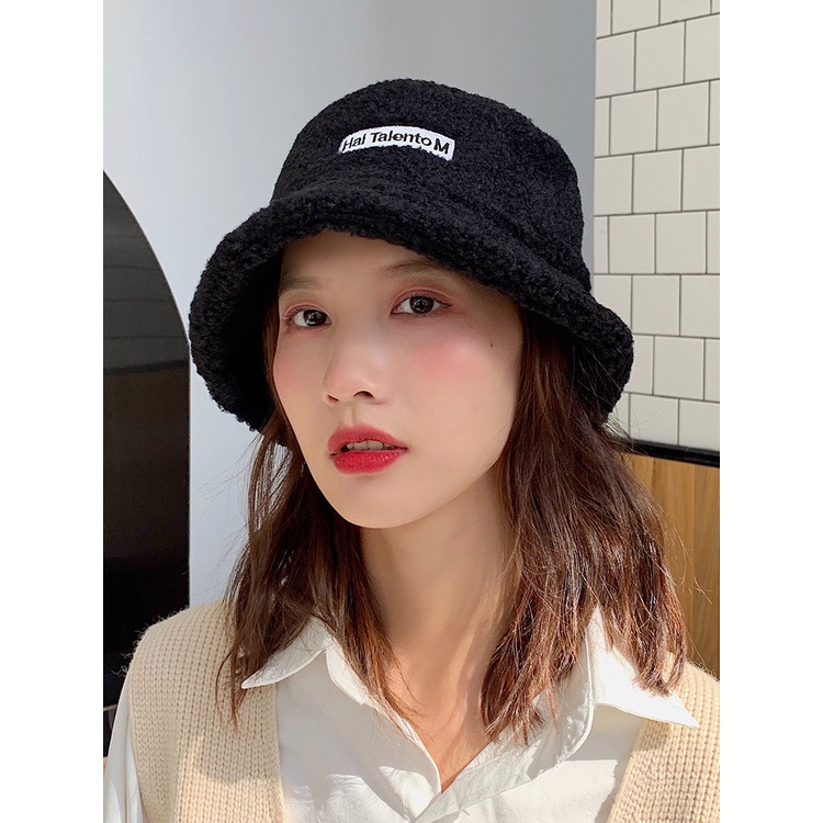 Nón Bucket Nữ Vành Tròn 1 Lớp Lông Cừu Thời Trang, Mũ Tai Bèo Len Hai TalentoM BL135