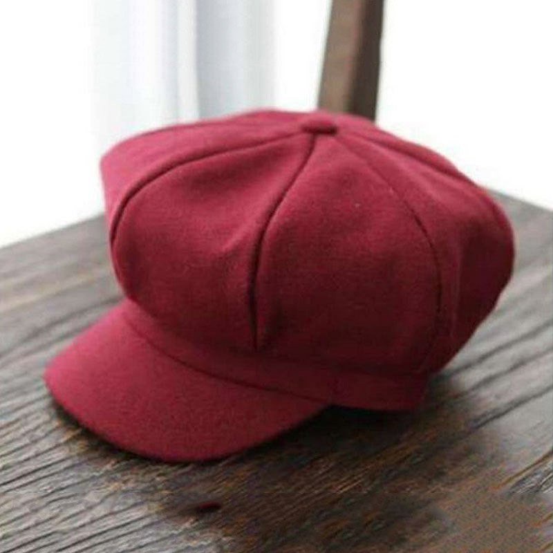 Boys and girls 2-6 years old soft beret children's octagonal beanie hat