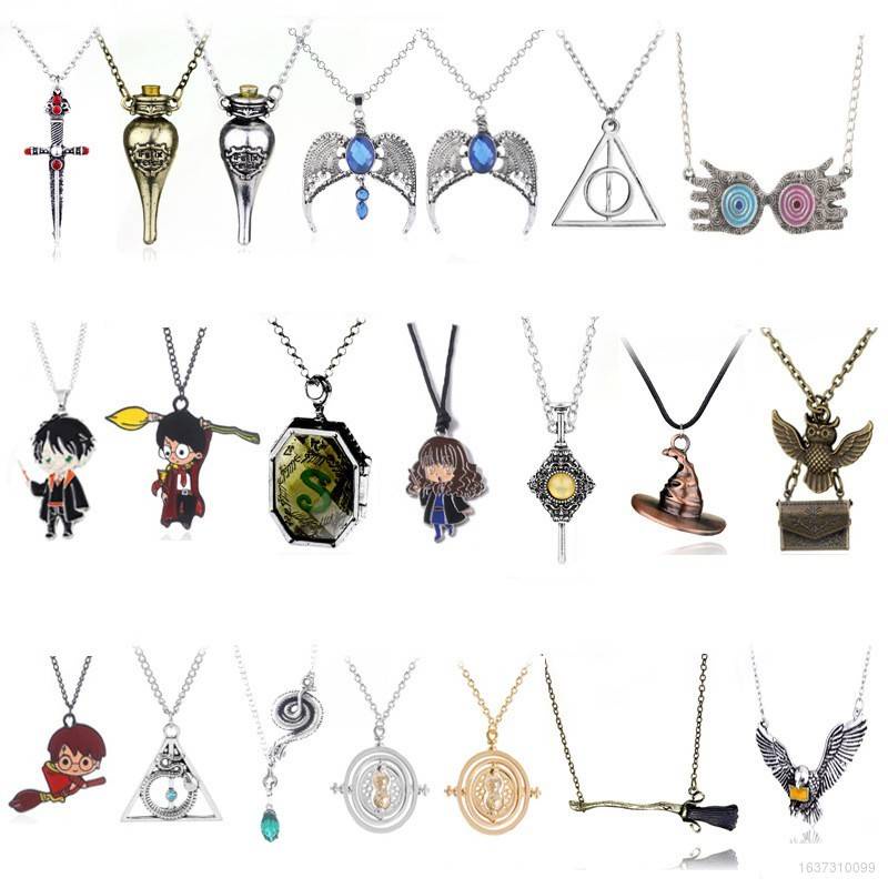 Vòng cổ mặt đồng hồ cát/ chim cú phong cách Harry Potter