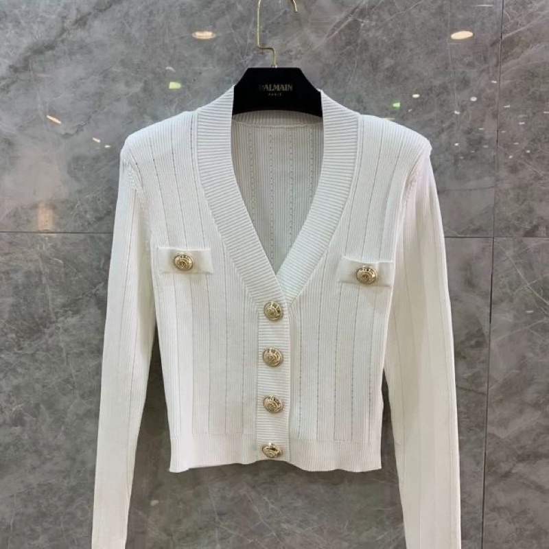 Áo len cadigan khuy vàng RA-EL