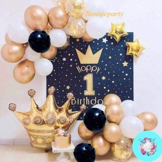 Set trang trí sinh nhật sang trọng bóng vương miện size to (không kèm banner)