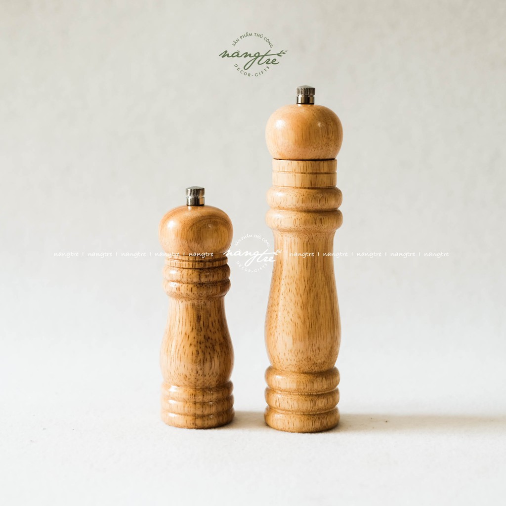 Cối xay tiêu bằng gỗ - Xay tiêu cầm tay - Wooden pepper mill