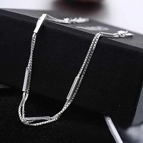 Lắc Tay Bạc S925 nữ dây kép phong cách Hàn Quốc L2361 - Bảo Ngọc Jewelry