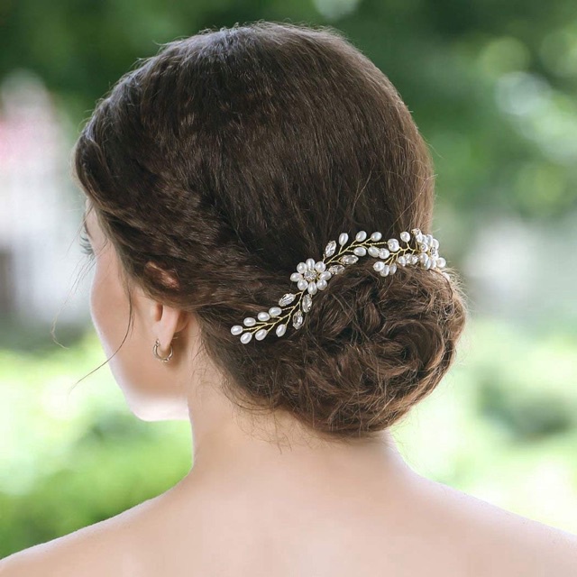 Trâm cài tóc cô dâu hoa ngọc trai cao cấp sang trọng quý phái (mẫu cài YV002) giá bán 1 cái
