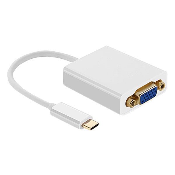 Cáp chuyển đổi USB type c ra VGA chuyển màn hình điện thoại máy tính laptop ra tivi máy chiếu