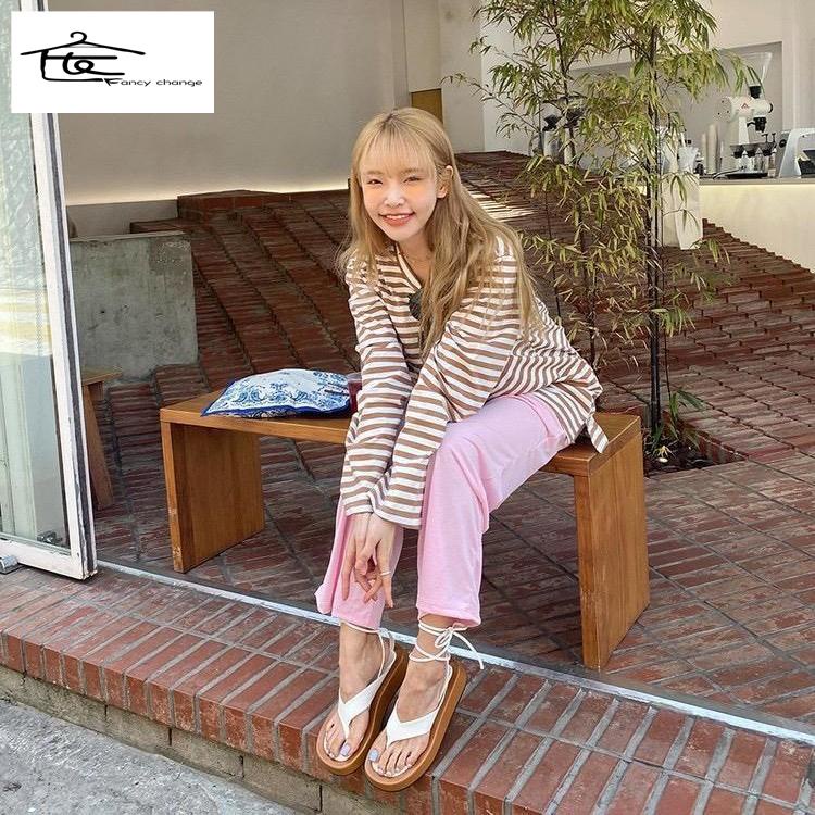 Giày Sandal Mùa Hè Đế Dày Phong Cách La Mã Cổ Điển 2022 Cho Nữ